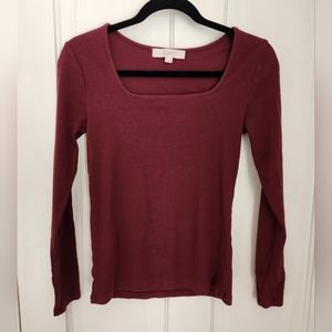LOFT Square Neck Knit Top